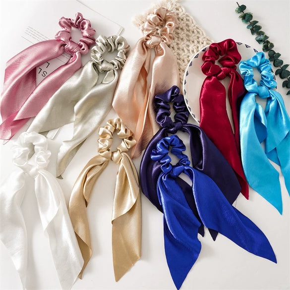 Satin Handmade Hair Scrunchie For Women Ponytail Holder Fashion And High Elasticity Hair Accessory