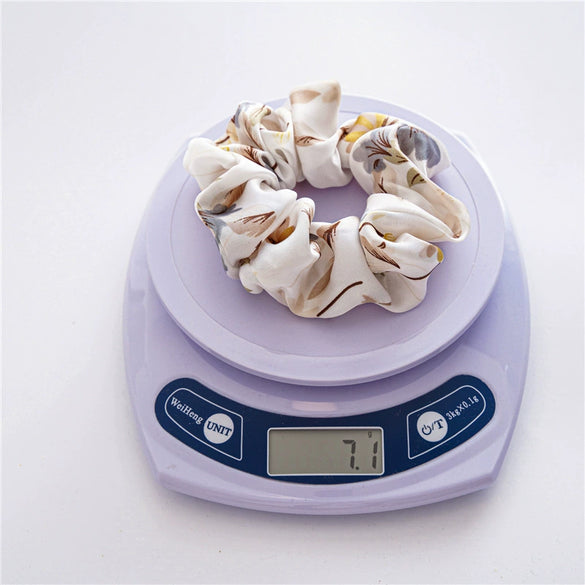 Satin Intestine Style Elastic Women's Hair Ring Headwear With Floral Design And Seiko Craftsmanship