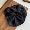 Satin Pleated Splicing Handmade Geometric Hair Tie High Elasticity Versatile Highend