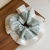 Satin Pleated Splicing Handmade Geometric Hair Tie High Elasticity Versatile Highend