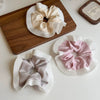 Satin Pleated Splicing Handmade Geometric Hair Tie High Elasticity Versatile Highend