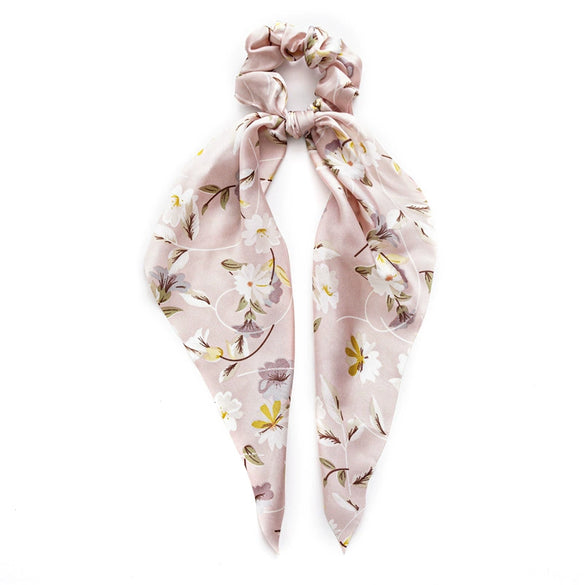 Satin Ponytail Ribbon Large Flower Hair Ring Hair Accessories For Women With Seiko Design And High Elasticity