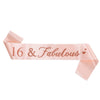 Satin Shoulder Ribbon Belt For Girl Party Decoration With Printing Rose Gold Fashion Style