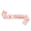 Satin Shoulder Ribbon Belt For Girl Party Decoration With Printing Rose Gold Fashion Style