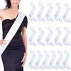 Satin Shoulder Strap Etiquette Belt White For Party And Dance Decoration
