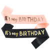 Satin Shoulder Straps Etiquette Ribbon For Birthday Party With Hot Stamping