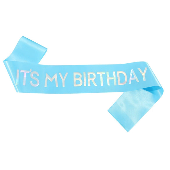 Satin Shoulder Straps Etiquette Ribbon For Birthday Party With Hot Stamping