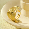 Scarf Buckle And Ring Dualuse Jewelry Geometric Titanium Steel Electroplating For Women