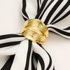 Scarf Buckle And Ring Dualuse Jewelry Geometric Titanium Steel Electroplating For Women