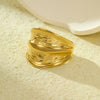 Scarf Buckle And Ring Dualuse Jewelry Geometric Titanium Steel Electroplating For Women