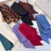 Scarf Hair Belt Satin Leopard Print Geometric Retro Fashionable