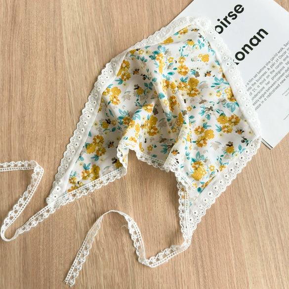 Scarf Lace Triangle Geometric Small Floral Daisy Hair Accessories