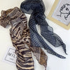 Scarf Vintage Style Leopard Print Wave Dot Polyester Chiffon Print