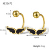 Screw Twist Earrings 925 Silver Geometric Dripping Oil Style Women's Jewelry