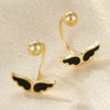 Screw Twist Earrings 925 Silver Geometric Dripping Oil Style Women's Jewelry