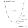 Seamless Freshwater Pearl Titanium Steel Necklace Bracelet Set For Ladies With Electroplating Treatment