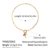 Seaside Accessories Natural Stone Freshwater Pearl Fish Necklace Earrings Set In Stainless Steel And Titanium Steel With Sea Life Pattern And Electroplating For Women