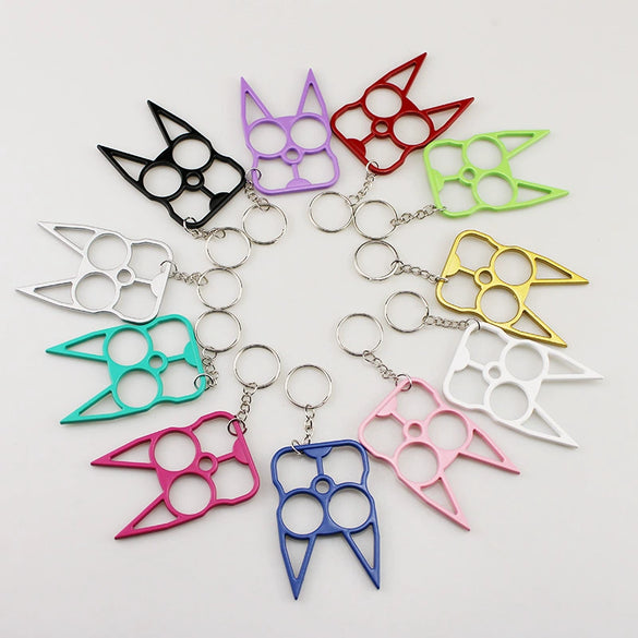 Selfdefense Metal Finger Tiger Minimalist Key Pendant