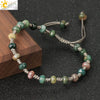 Semi Precious Stone Geometric Beaded Woven Bracelet Polished Unisex Personality Jewelry