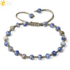 Semi Precious Stone Geometric Beaded Woven Bracelet Polished Unisex Personality Jewelry