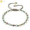 Semi Precious Stone Geometric Beaded Woven Bracelet Polished Unisex Personality Jewelry