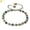 Semi Precious Stone Geometric Beaded Woven Bracelet Polished Unisex Personality Jewelry