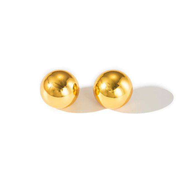 Semicircular Geometric Titanium Steel Women's Earrings With Electroplating And Personality Style