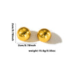 Semicircular Geometric Titanium Steel Women's Earrings With Electroplating And Personality Style