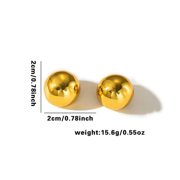 Semicircular Geometric Titanium Steel Women's Earrings With Electroplating And Personality Style