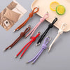 Semimanual Handwoven Artificial Leather Car Keychain Pendant Mobile Phone Bag Pendant Lanyard Small Gift