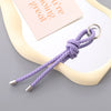 Semimanual Handwoven Artificial Leather Car Keychain Pendant Mobile Phone Bag Pendant Lanyard Small Gift