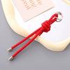Semimanual Handwoven Artificial Leather Car Keychain Pendant Mobile Phone Bag Pendant Lanyard Small Gift