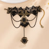 Sexy Gothic Handmade Lace Red Rose Bracelet For Women