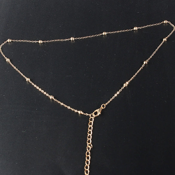 Sexy Simple Ball Chain Short Clavicle Chain Copper Bead Neck Chain Necklace