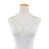 Sexy Women's Jewelry Copper Bead Mesh Snake Bone Chain Necklace With Rhinestone Pendant And Geometric Pattern Electroplated