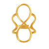 8 Shaped Line Opening Ring Titanium Steel Pvd Plated Simple Cold Style Women's Hand Jewelry With Geometric Design