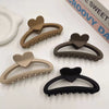Shark Clip Milk Brown Series Love Semicircle Handmade Simple Hair Clip For Women