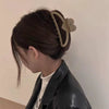 Shark Clip Milk Brown Series Love Semicircle Handmade Simple Hair Clip For Women