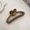 Shark Clip Milk Brown Series Love Semicircle Handmade Simple Hair Clip For Women
