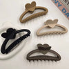 Shark Clip Milk Brown Series Love Semicircle Handmade Simple Hair Clip For Women