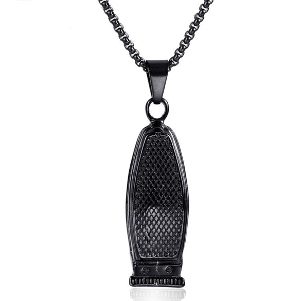 Shaver Jewelry Men's Pendant Necklace Titanium Steel Geometric Casting