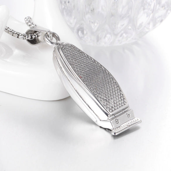 Shaver Jewelry Men's Pendant Necklace Titanium Steel Geometric Casting