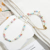 Shell And Stainless Steel Geometric U Shape Vacuum Plated Clavicle Chain Necklace For Women