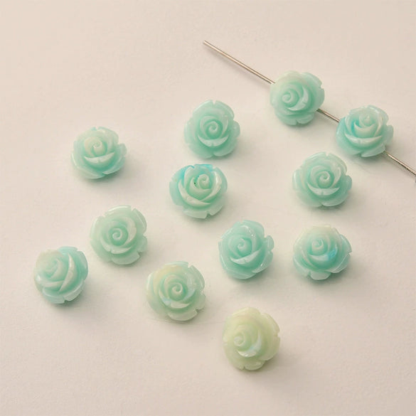 Shell Anemone Rose Flower Loose Beads For Bracelet Necklace Earrings Accessories
