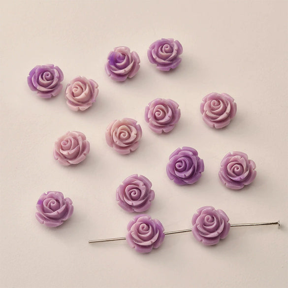 Shell Anemone Rose Flower Loose Beads For Bracelet Necklace Earrings Accessories
