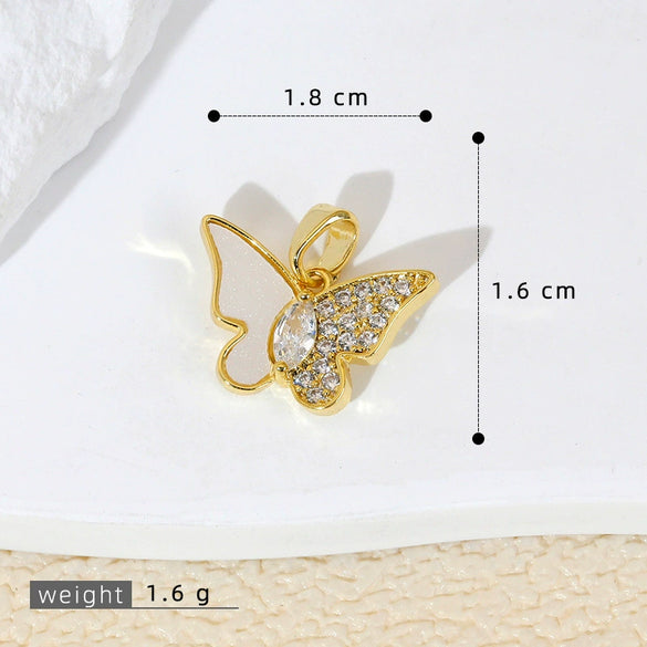 Shell Animal Zodiac Micropaved Cartoon Style Jewelry Accessories Necklace Bracelet Earrings Pendant