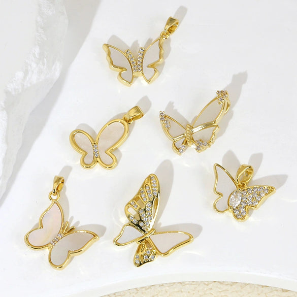 Shell Animal Zodiac Micropaved Cartoon Style Jewelry Accessories Necklace Bracelet Earrings Pendant