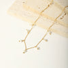 Shell Bead Pearl Necklace For Girls High End Niche Versatile Titanium Steel Pvdp Furnace Real Gold Plated Millet Bead Stainless Steel Cross Chain Necklace With Geometric Design
