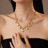 Shell Conch Necklace Stainless Steel 18K Gold Electroplated Natural Style