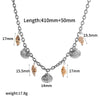 Shell Conch Stainless Steel Women's Fashion Minimalist Geometric O Chain Necklace 18K Gold Plated